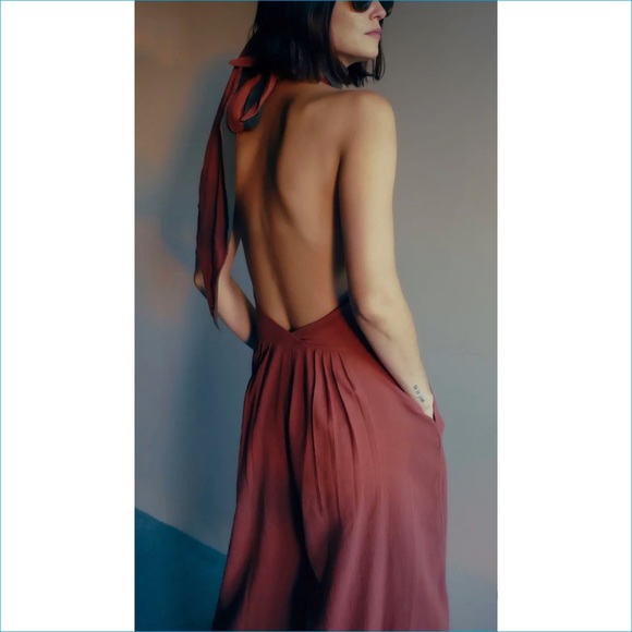 Electric Feathers 100% cotton Convertible Oran Jumpsuit Terra Cotta